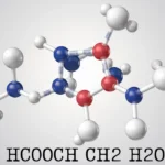 A detailed illustration of HCOOH CH2 H2O chemistry and reactions.